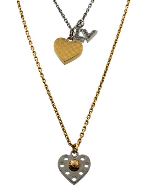 lv heart necklace|lv necklace and earring sets.